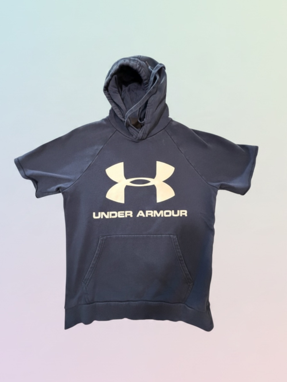 Under Armour Navy Blue Hoodie with White Logo